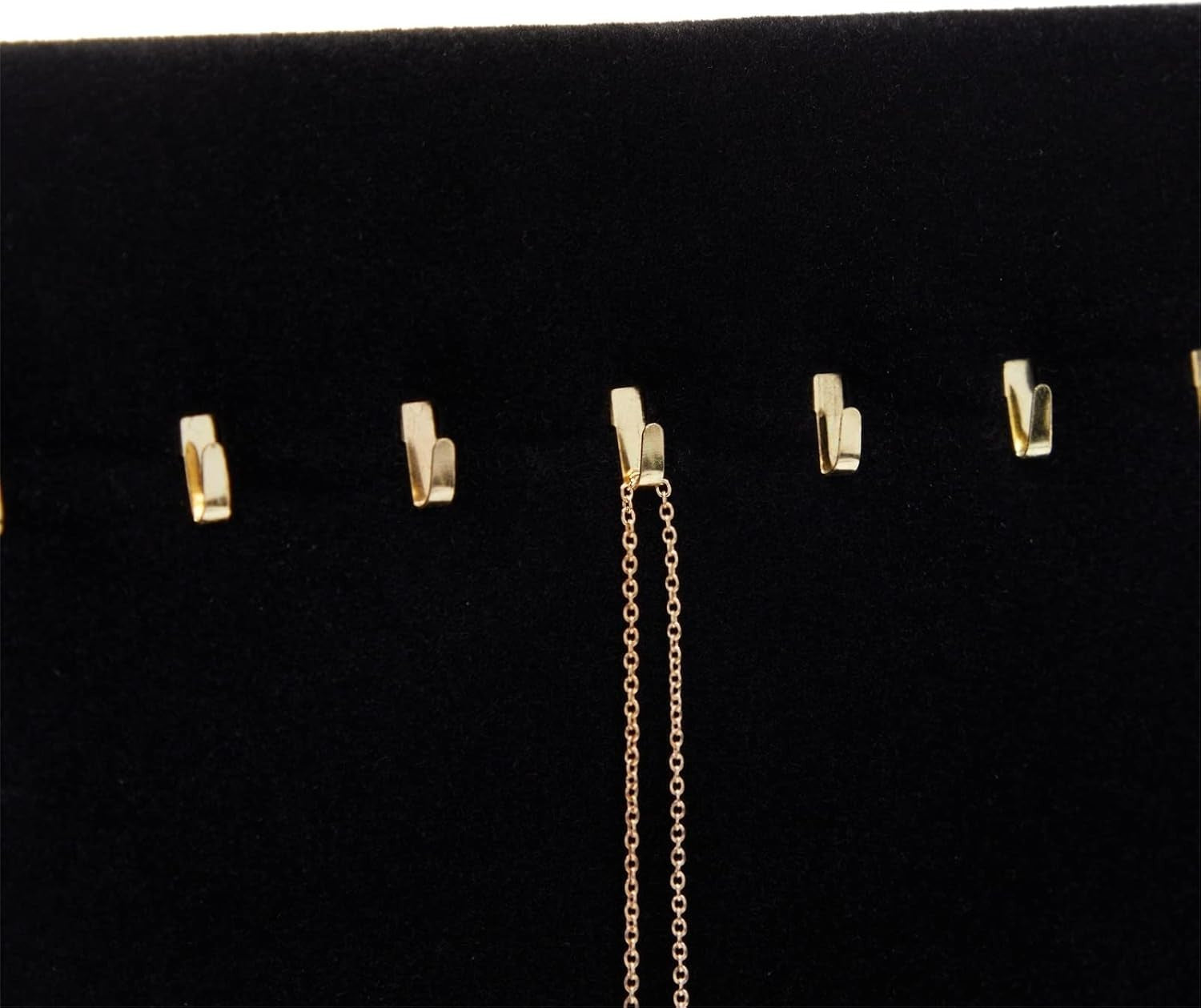 Black Velvet Jewelry Display Necklace Stand Board with Hooks Boutique3