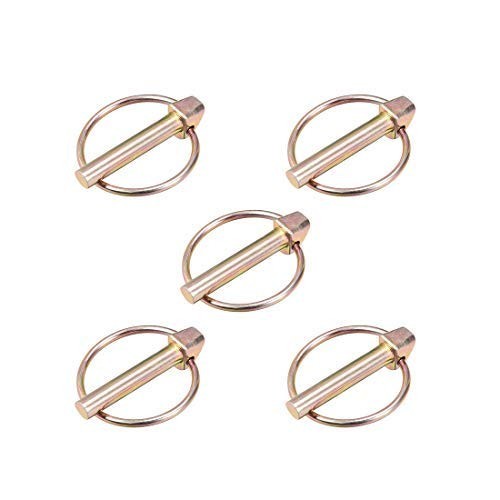 5pcs 7.5mm x 45mm Lynch Pins with Ring Zinc Plated Trailer Tractor Pins0