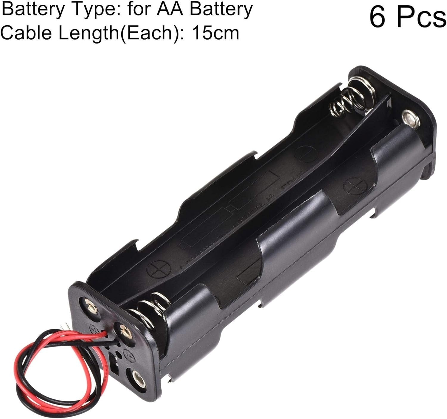 AA Battery Holder Case 8 Slots 1.5V with Switch 2-Wire Lead 6pcs3
