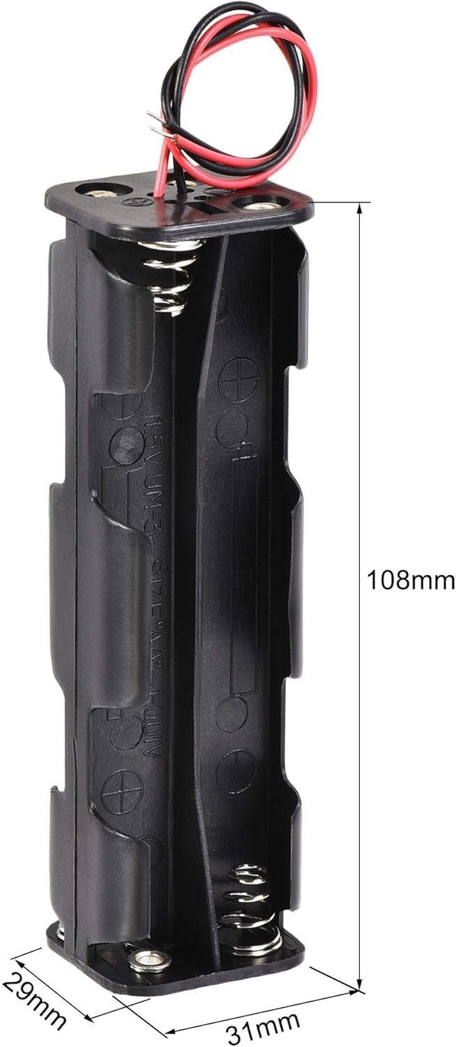 AA Battery Holder Case 8 Slots 1.5V with Switch 2-Wire Lead 6pcs2
