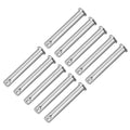10pcs 10mm x 60mm Clevis Pins Flat Head Zinc-Plated Steel Single Hole0