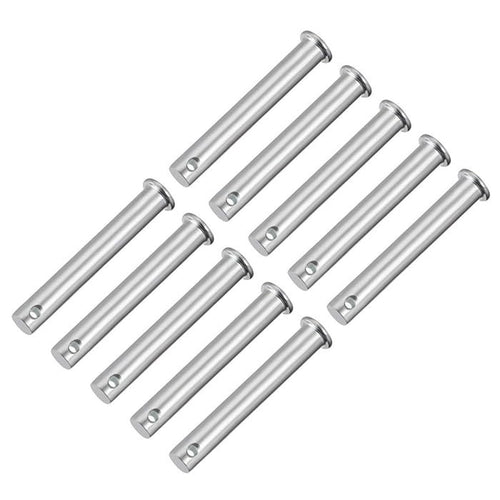 10pcs 10mm x 60mm Clevis Pins Flat Head Zinc-Plated Steel Single Hole0