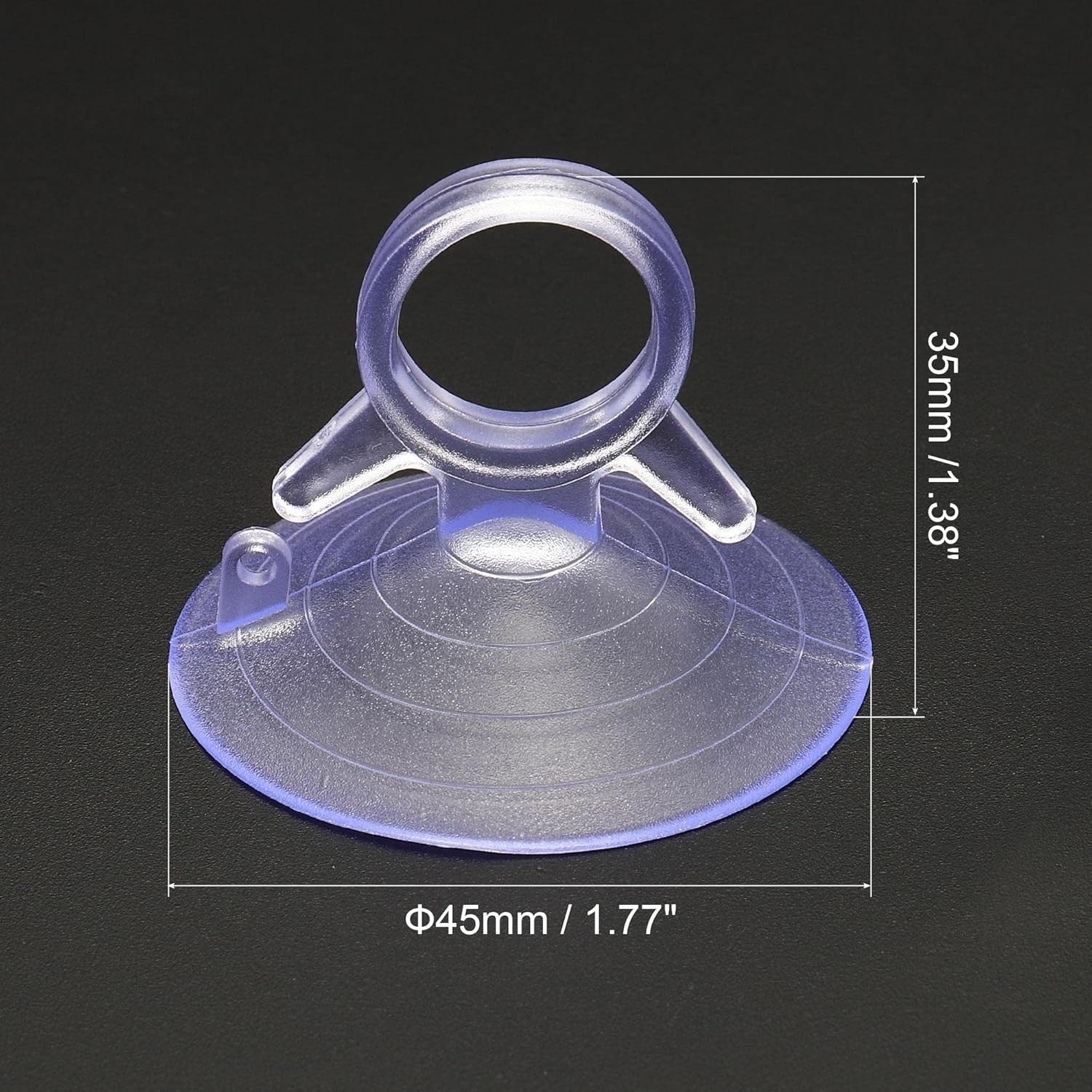 10pcs 45mm PVC Suction Cups Hanging Hooks Glass Screen Windshield Holder1