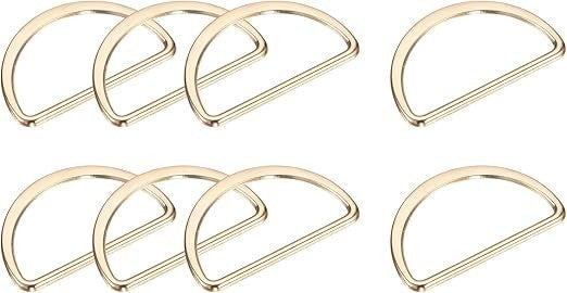 30pcs Gold Metal D Rings 35mm Welded Buckles for Straps Bags Belts Sewing0