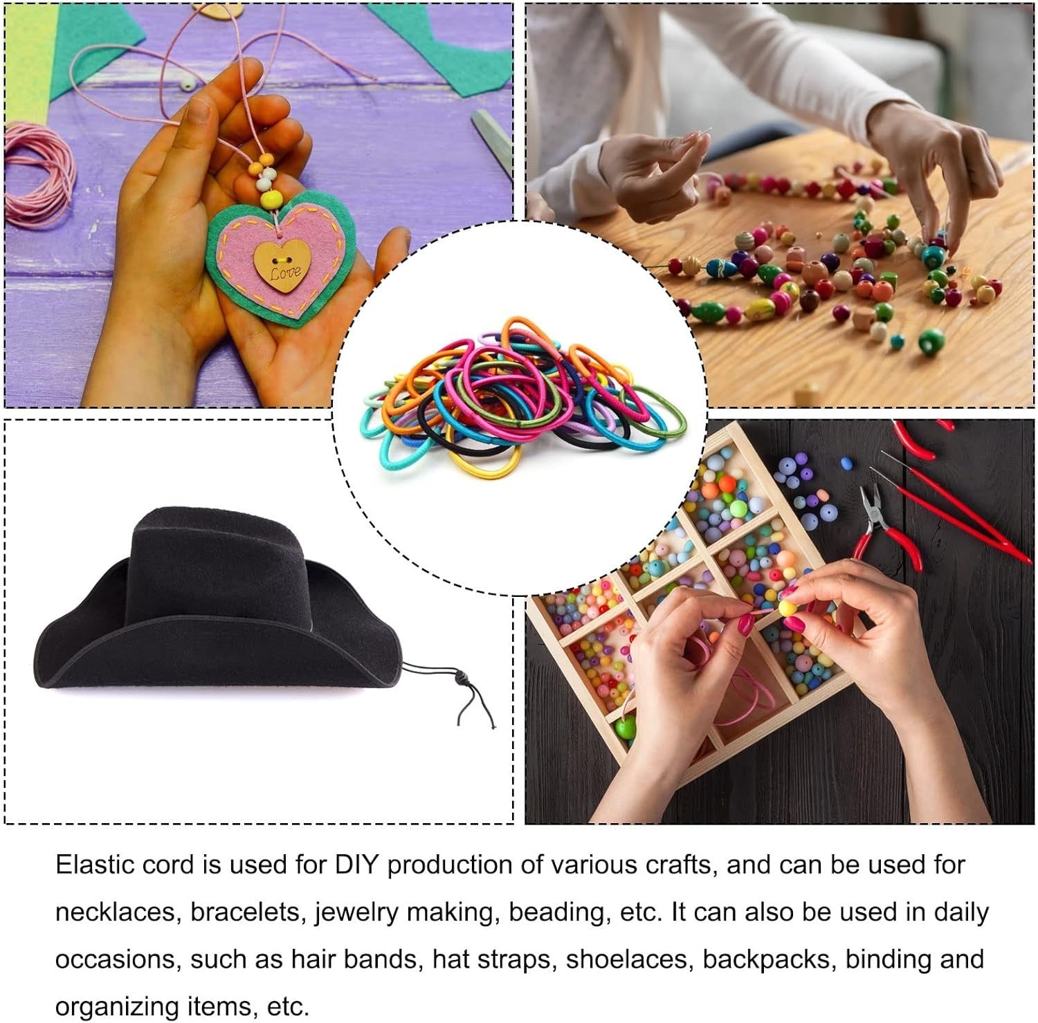 1.5mm Elastic Cord 109 Yards Dark Brown Stretch String for Jewelry Crafts4