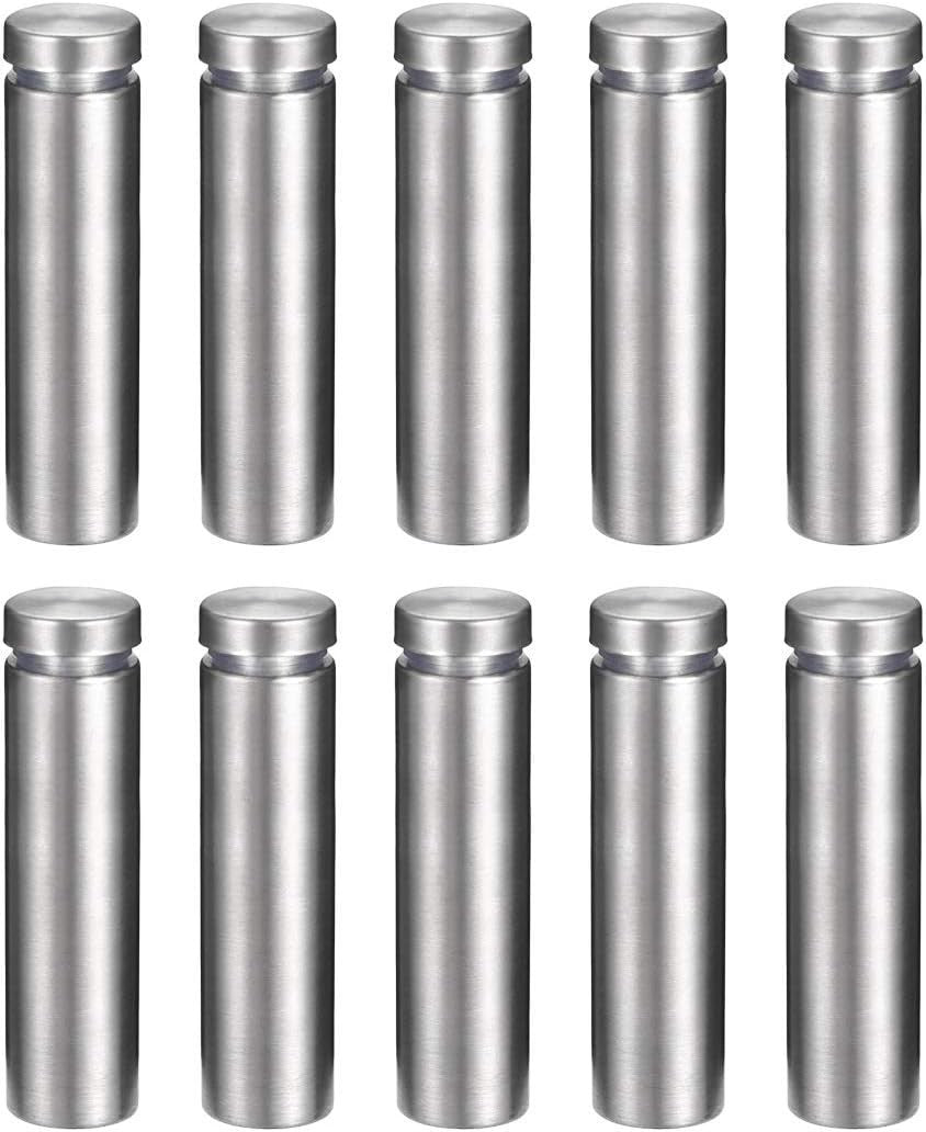 10pcs 16x60mm Standoff Screws Wall Mount Sign Holders Acrylic Glass Nails0