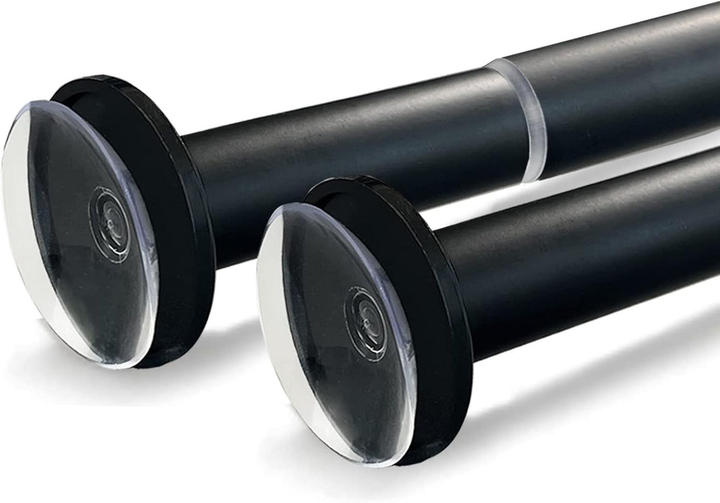 Bicolic Extendable Shower Curtain Pole No Drill Tension Rod 140–250cm Black0