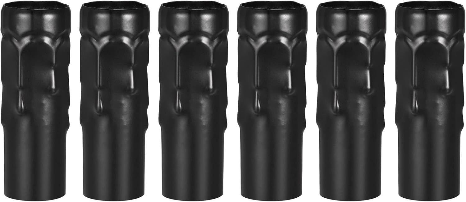 Candle Shape Socket Covers E14 Chandelier Iron 3" Black Pack of 60