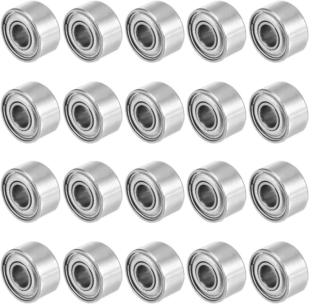 20pcs 3x8x4mm Double Shielded Mini Deep Groove Ball Bearings Chrome Steel0